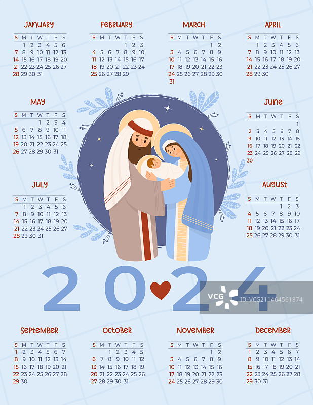 2024年圣诞日历圣家图片素材