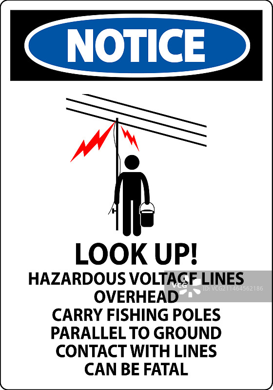 注意高压线告示牌图片素材