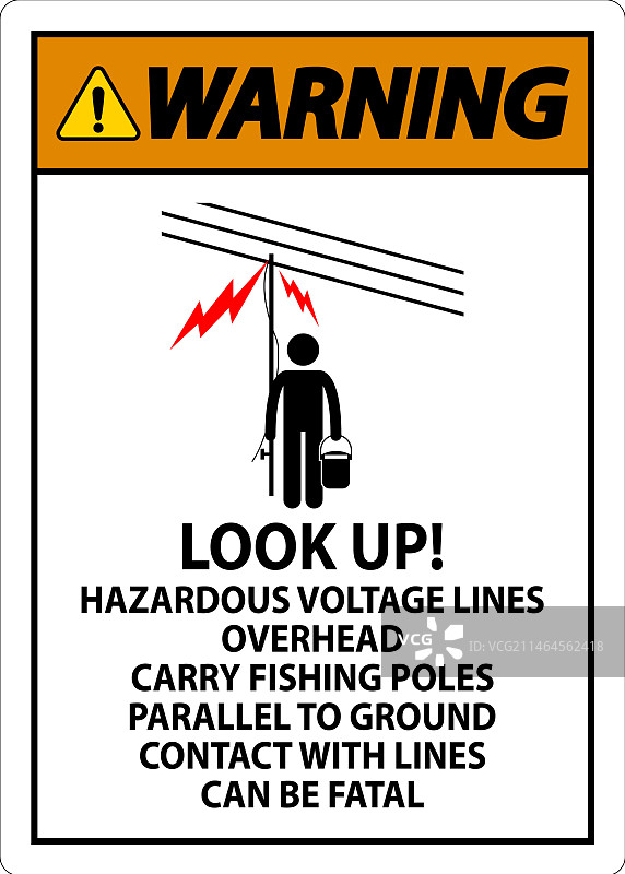 注意高压线警示标志图片素材
