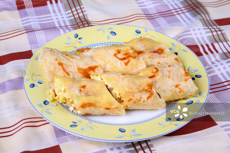 中餐美食-烙饼卷肉图片素材