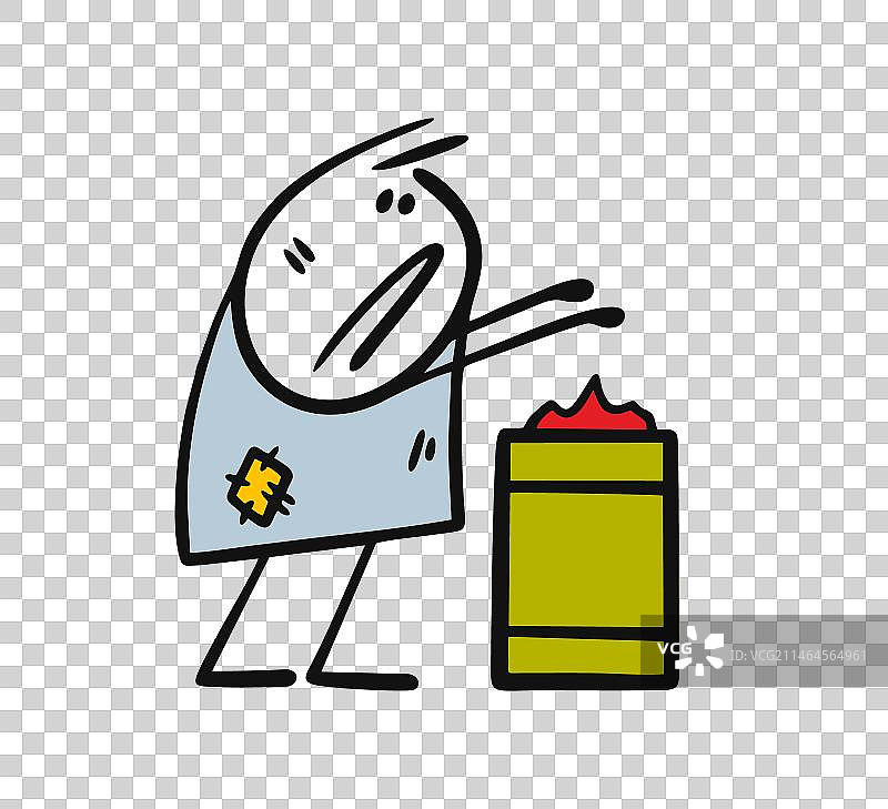 乞丐简笔画在火上取暖图片素材