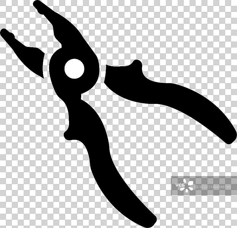 用于建筑工作的钳子扁平图标工具图片素材