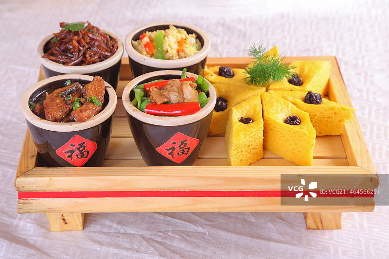 中餐美食-蒸四碗图片素材