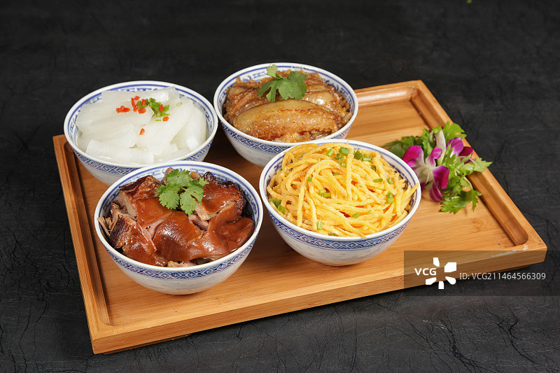 中餐美食-蒸四碗图片素材