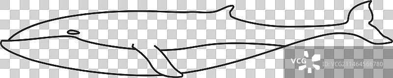 长须鲸图标轮廓logo图片素材