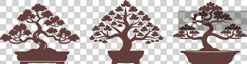 微型盆景树图标图片素材