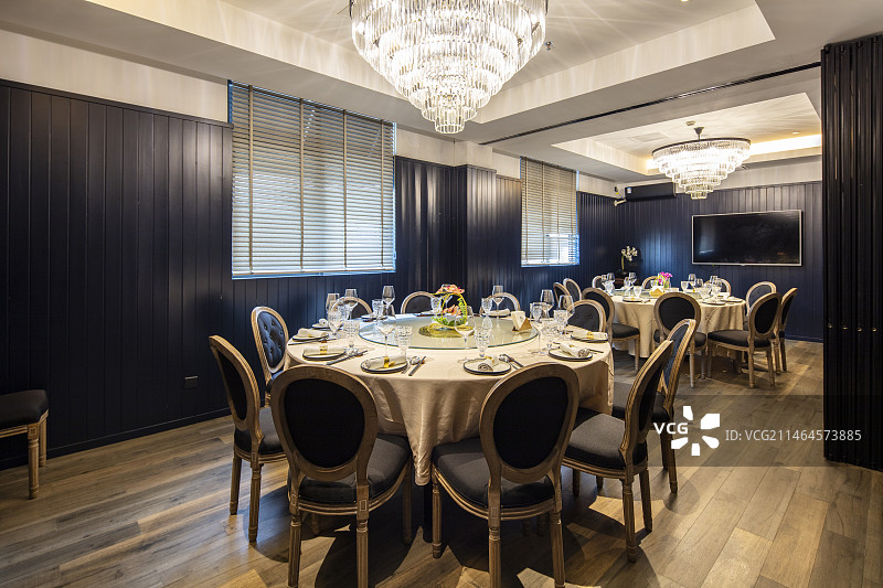 豪华酒店中餐餐厅室内环境装饰图片素材