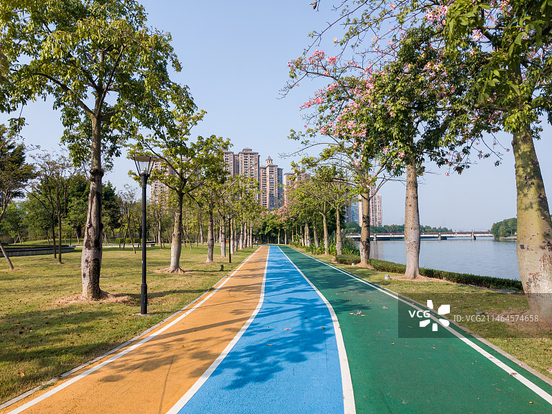 公园步行道图片素材