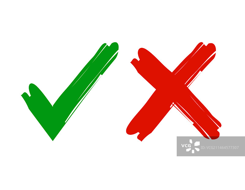 同意标志和禁止标志，对勾叉号图片素材