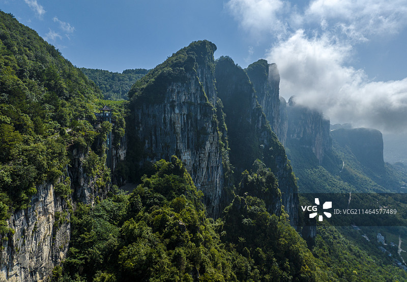 恩施黄鹤桥云烟图片素材