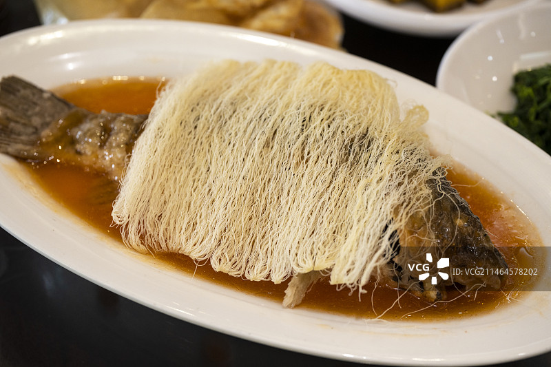 河南美食鲤鱼焙面图片素材