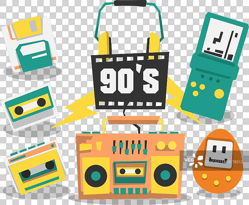 80、90年代录音机音乐设备图片素材