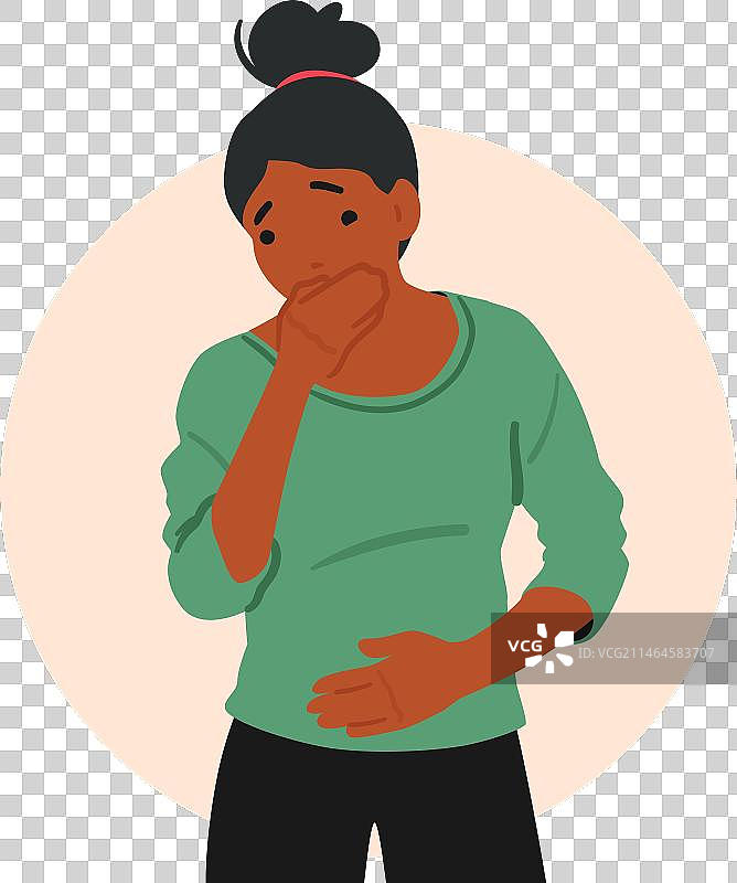 患胃炎的女人图片素材