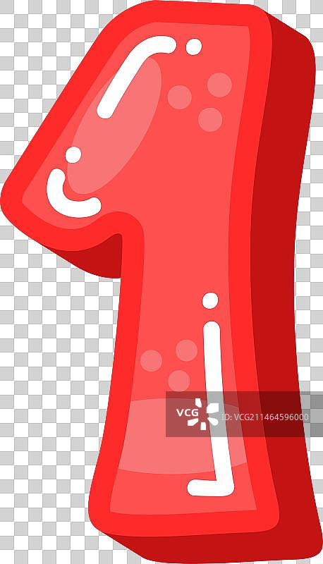 可爱的数字1图片素材