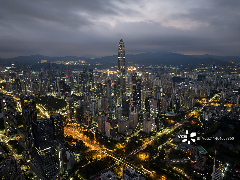 深圳CBD夜景图片素材