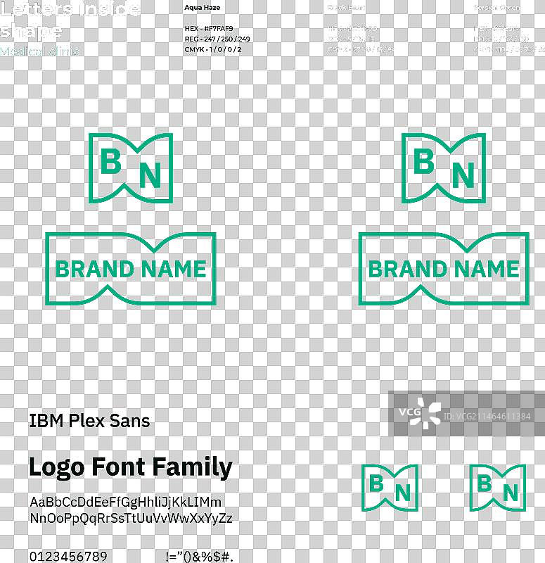 带有纤细logo的医疗诊所品牌模板图片素材