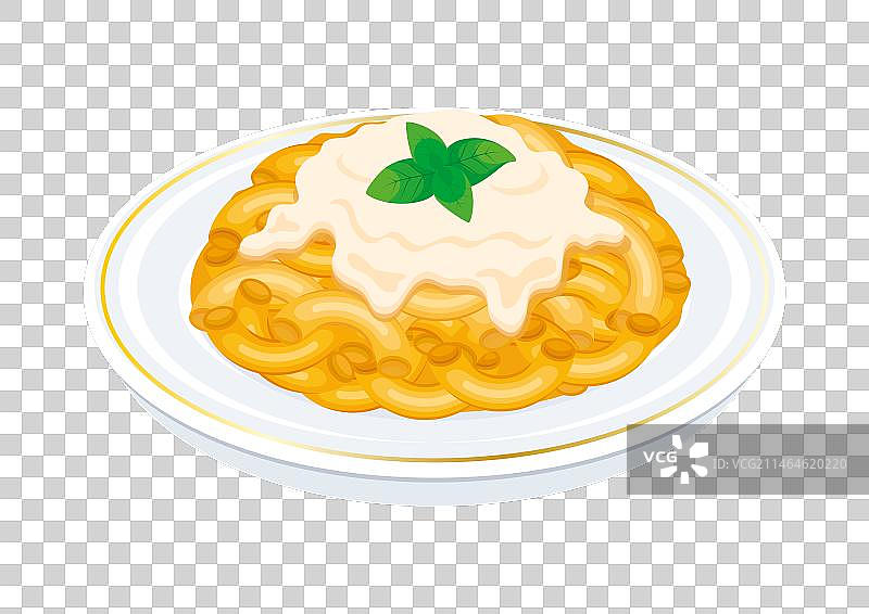 奶油奶酪酱通心粉图标图片素材