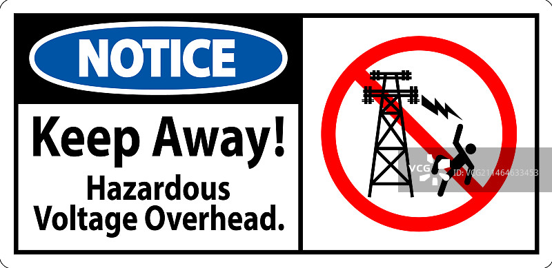 注意安全标志：高压危险，请勿靠近图片素材