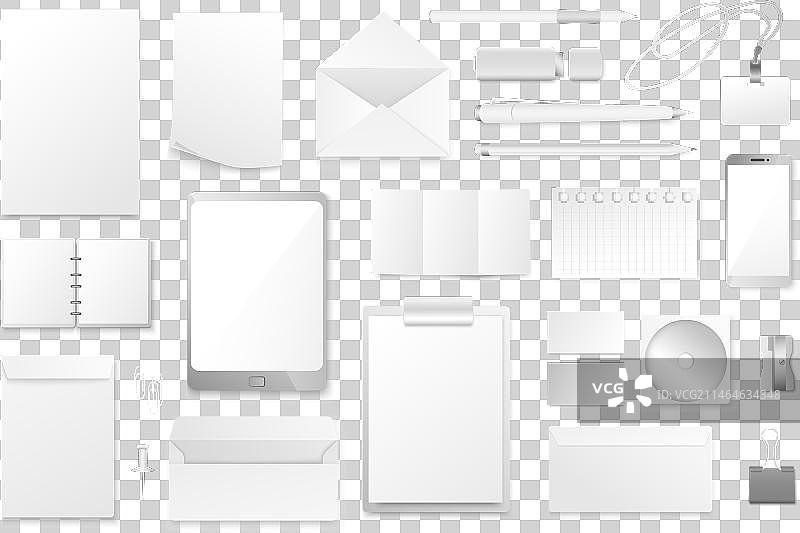 3D逼真设计的企业形象大型套装图片素材