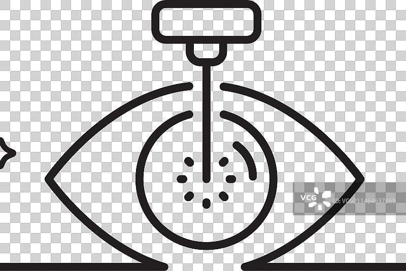 眼科激光手术线性图标诊所标志图片素材