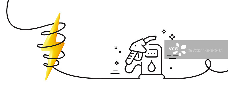 加油站线性图标图片素材