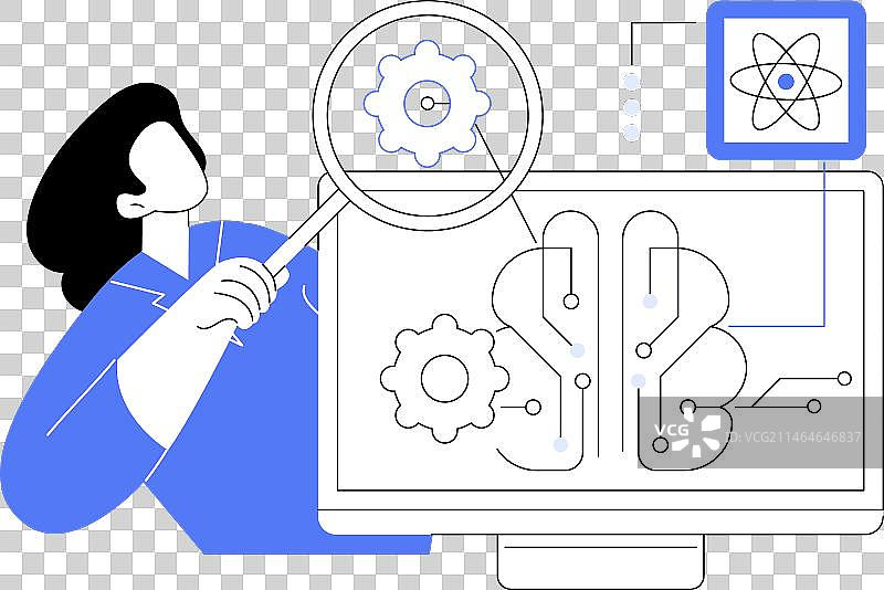 量子计算机实验室抽象概念图片素材