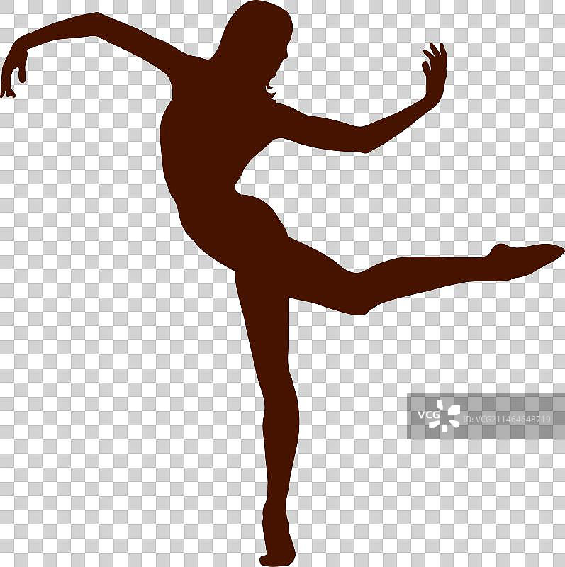 舞者剪影姿势图片素材