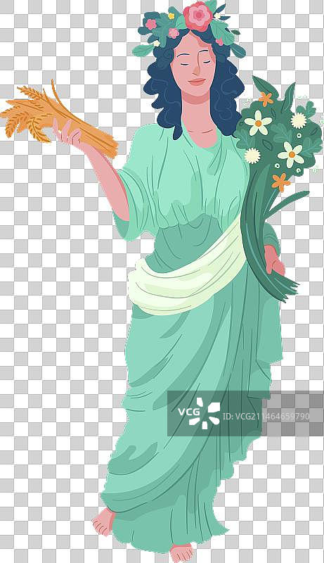 希腊女神狄蜜特图片素材
