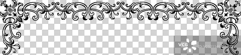 古典装饰画框顶部图片素材