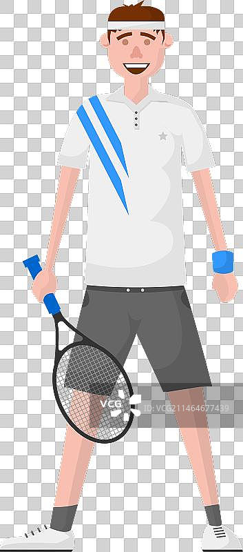 网球运动员和穿制服的壁球运动员图片素材