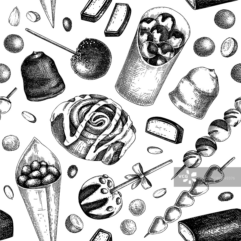 圣诞市场美食背景快餐图片素材