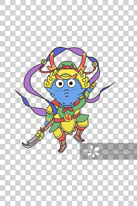 龙年大吉之五路财神图片素材