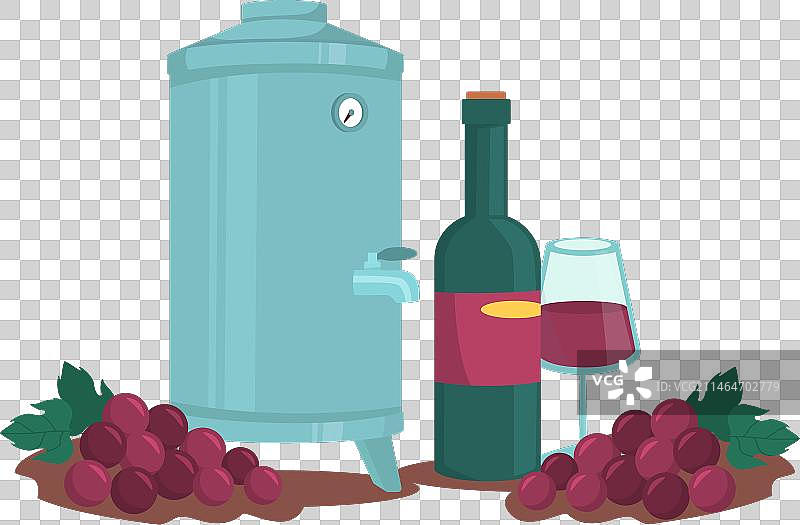 葡萄酒酿造概念图片素材