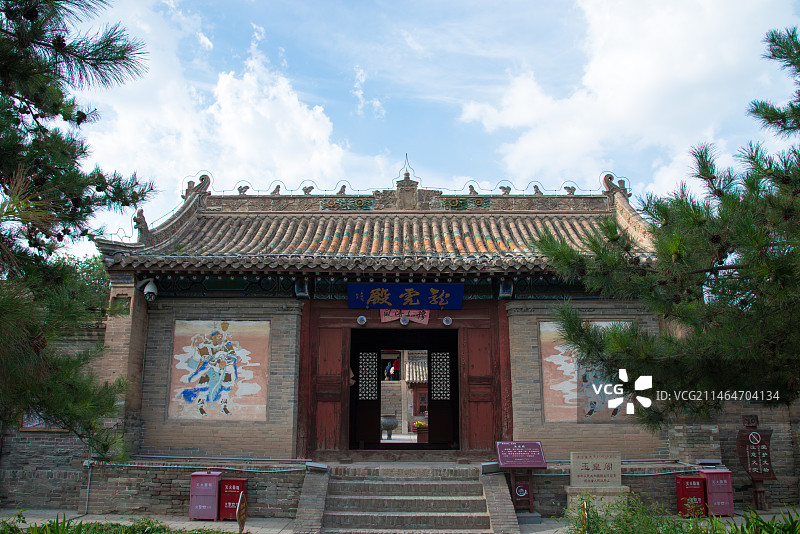 蔚县城北城垣上玉皇阁龙虎殿，明代建筑。图片素材