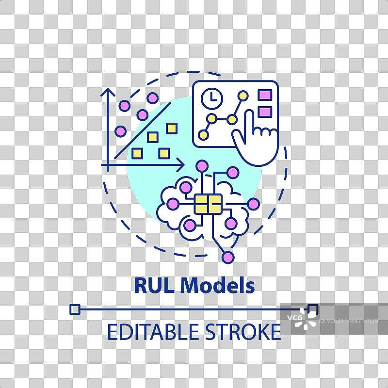 2D彩色线性规则模型概念图片素材