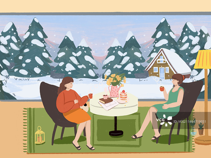 看雪景图片素材