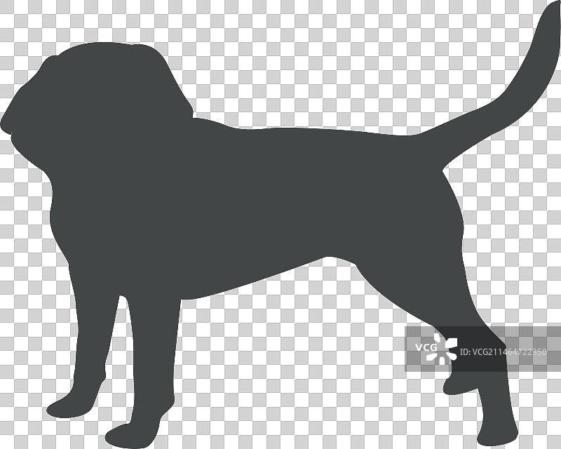 小狗剪影姿势图片素材