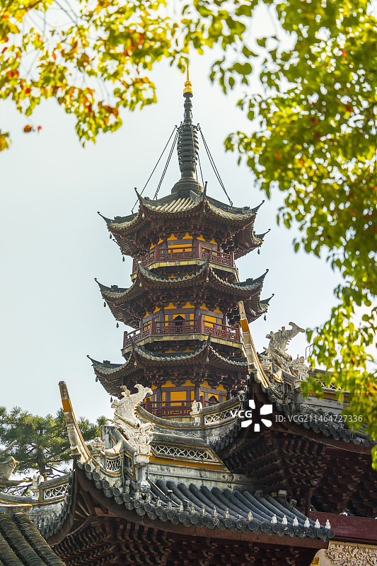 上海龙华古寺龙华塔图片素材