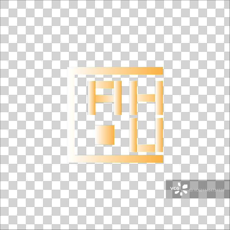 AHU字母标志设计，简约现代图片素材