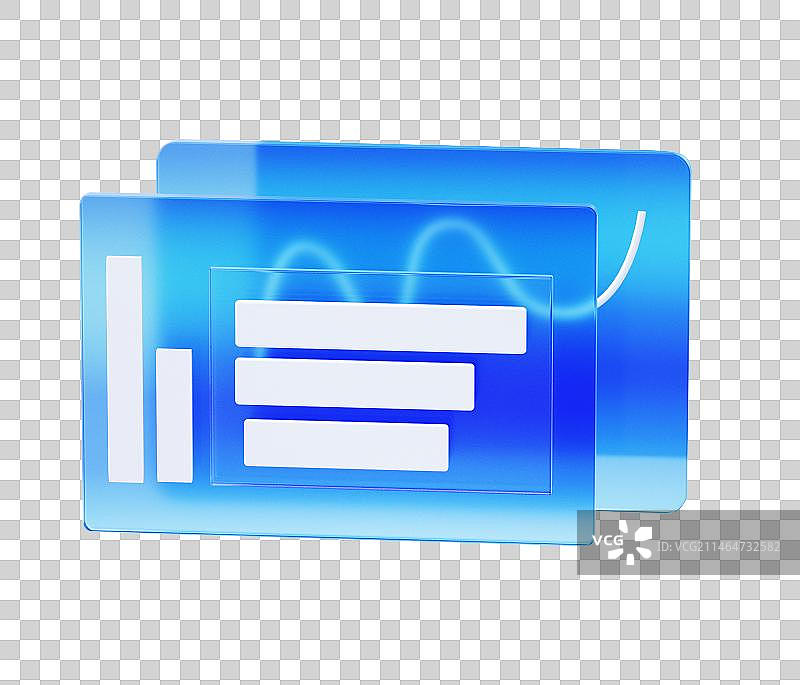 3D蓝色科技商务图标元素图片素材