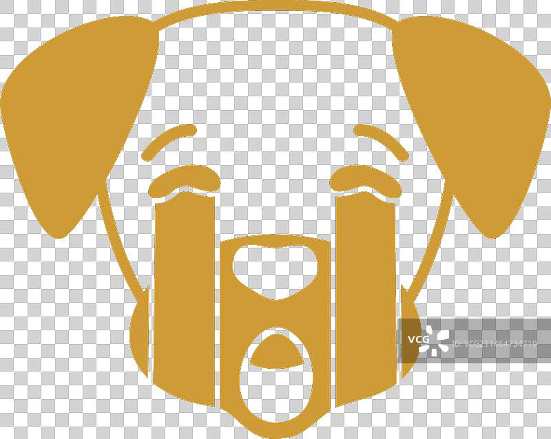 悲伤的狗：头部和口鼻图片素材