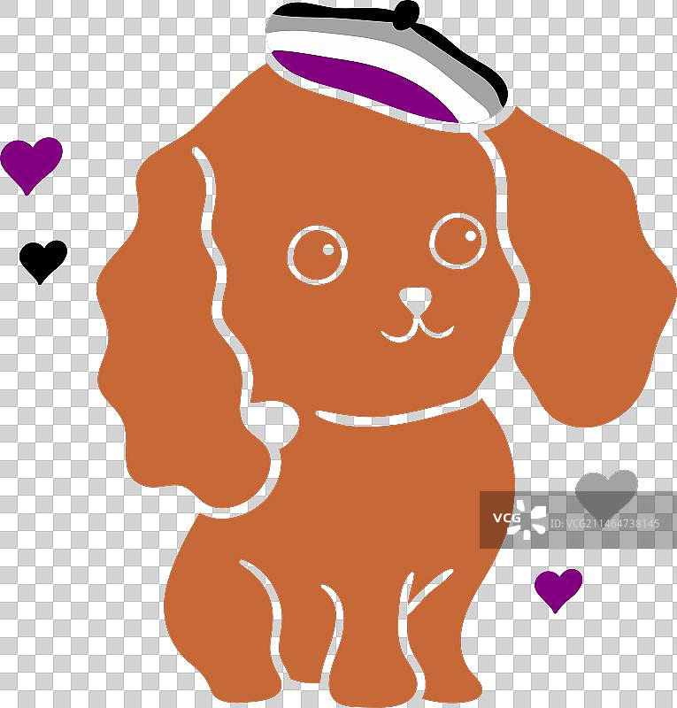 小狗与无性恋旗帜剪影图片素材