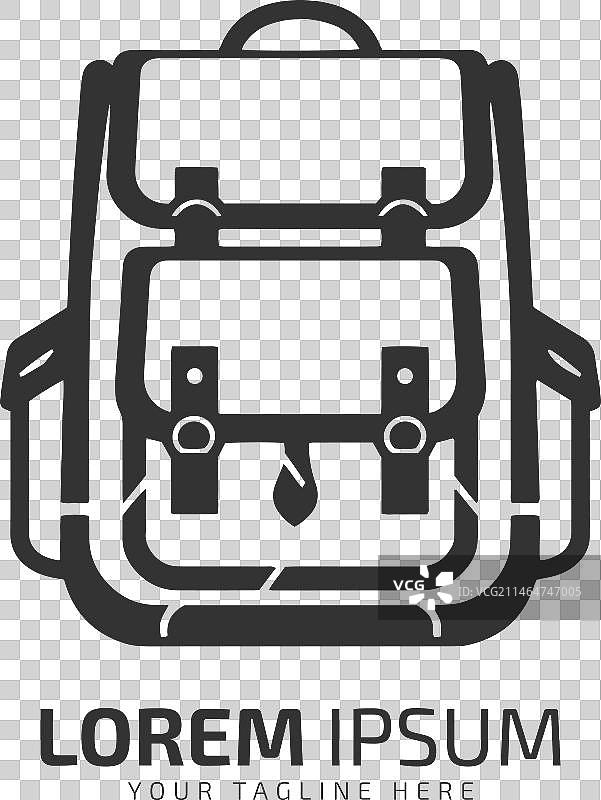 极简抽象手提袋Logo图片素材