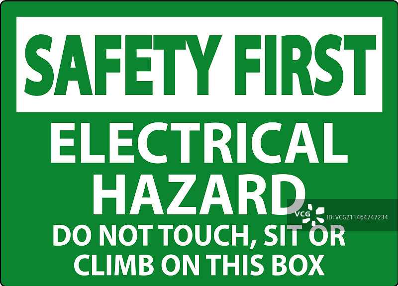 安全第一，电气危险警告标志图片素材