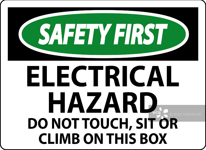 安全第一，电气危险警告标志图片素材
