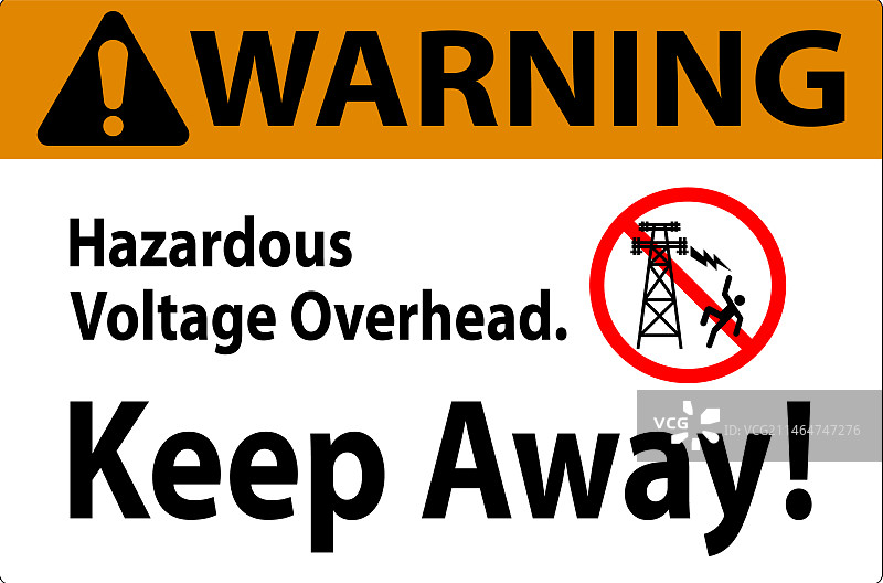 高压危险警告标志图片素材