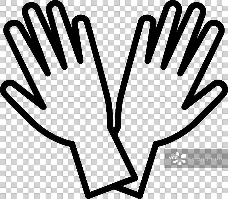 染发手套轮廓图标图片素材