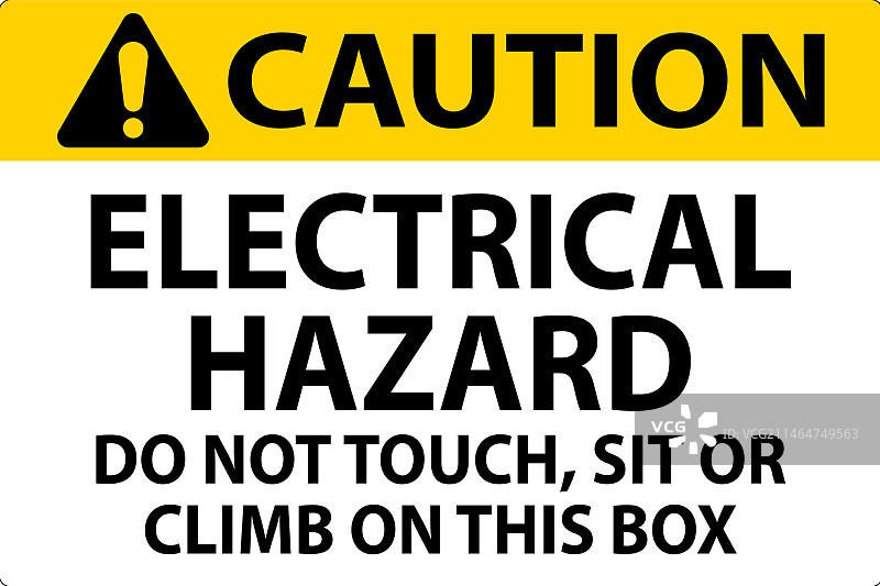 电气危险请勿触摸警示标志图片素材