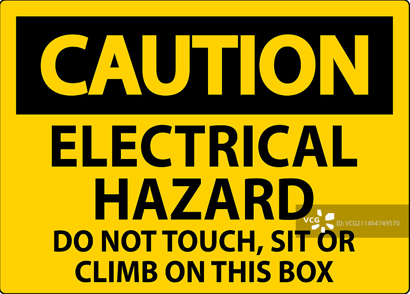 电气危险请勿触摸警示标志图片素材