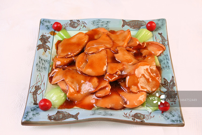 中餐美食-烧汁百灵菇图片素材